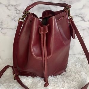 Madewell Lafayette Leather bucket crossbody bag